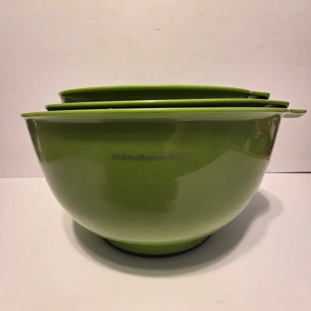Kitchen Aid 3pc Classic Mixing Bowl Set Green